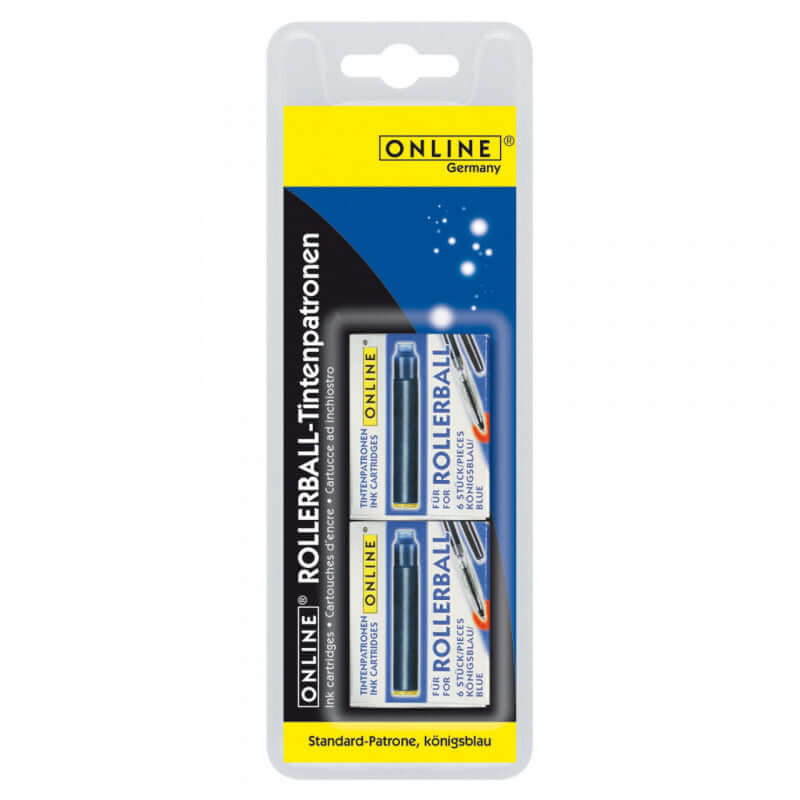 Set 12 rezerve stilou, blister, albastru standard Set 12 rezerve stilou, blister, albastru standard
